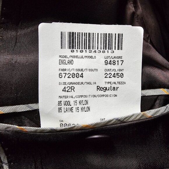 Andrew Davis 42R Brown Solid 2-Button Sport Coat Blazer Jacket V958 - Picture 11 of 11